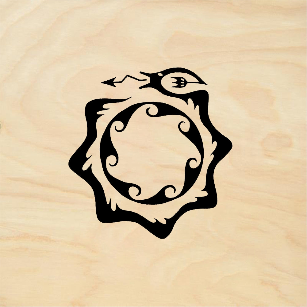 StampaFe Water serpent, circle Circular Water Serpent - Rubber Stamp 1.25 x 1.25