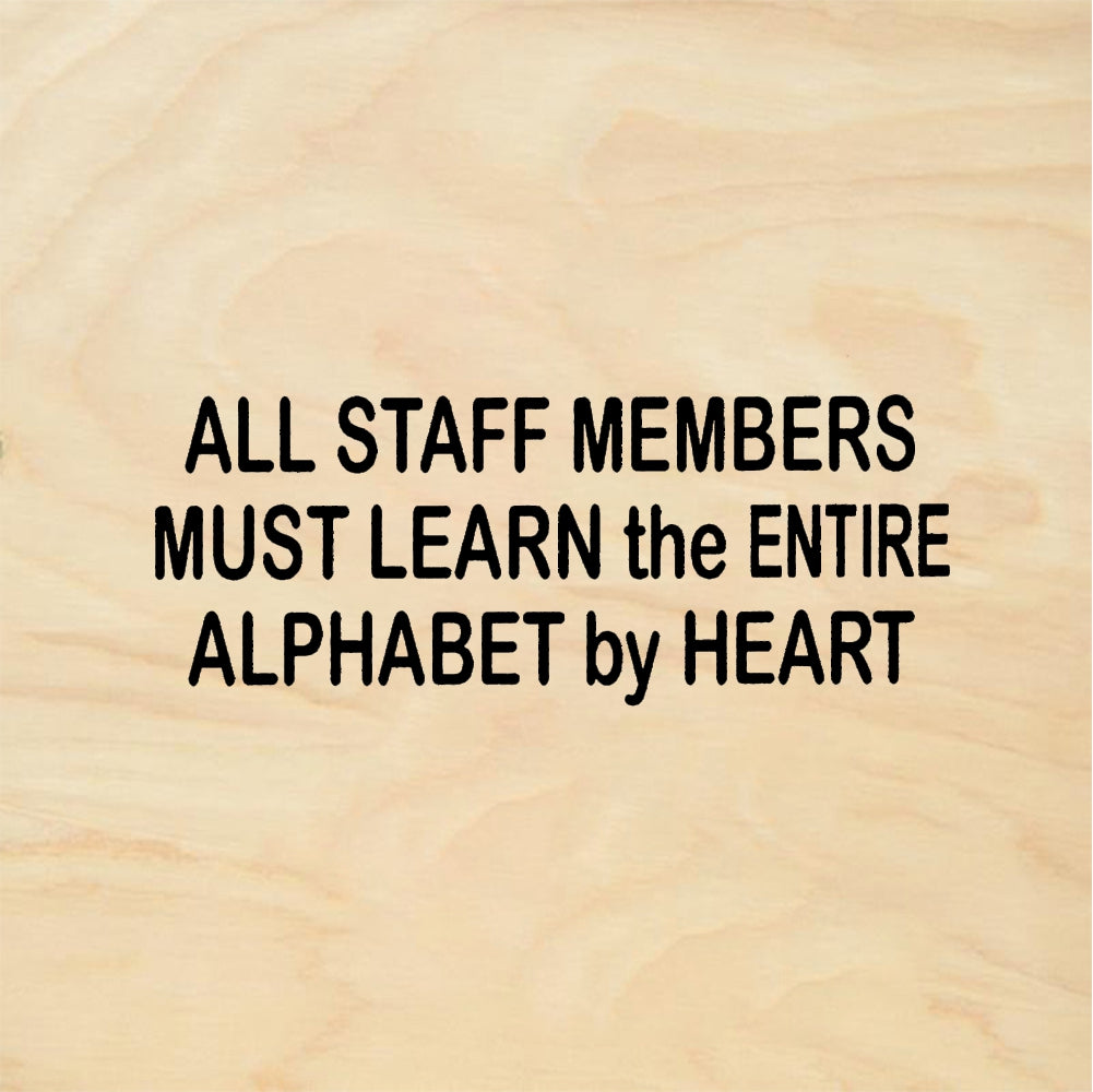 StampaFe ALL STAFF MEMBERS MUST LEARN - Rubber Stamp 2.25 x 1