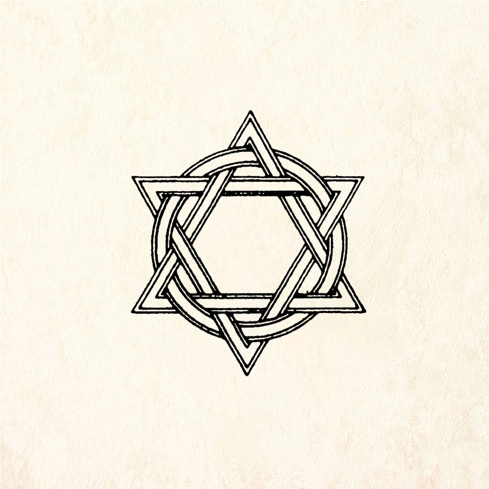 StampaFe Interwoven Circle & Triangles - Rubber Stamp 1 x 1
