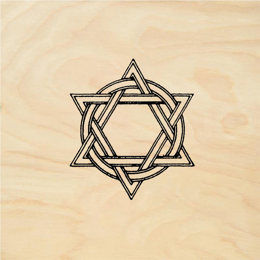 StampaFe Interwoven Circle & Triangles - Rubber Stamp 1 x 1