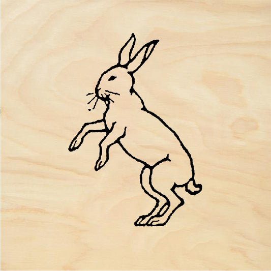 StampaFe Standing bunny - Rubber Stamp 0.75 x 1.75