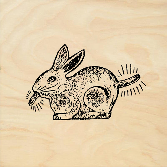 StampaFe Rubber-tongued bunny Tongue Out Bunny - Rubber Stamp 1.25 x 1.25