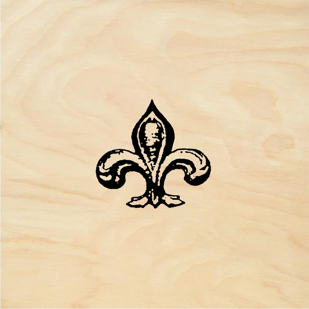 StampaFe Fleur de lis, sm. Small Fleur de Lis - Rubber Stamp 1 x 1