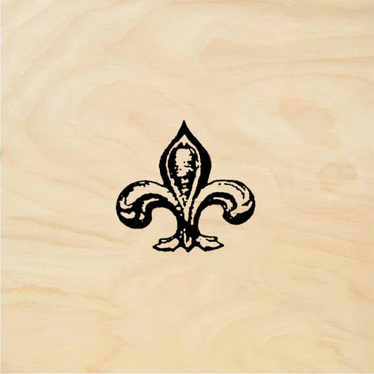 StampaFe Fleur de lis, sm. Small Fleur de Lis - Rubber Stamp 1 x 1