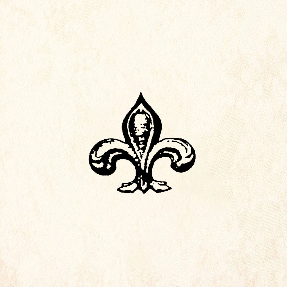 StampaFe Fleur de lis, sm. Small Fleur de Lis - Rubber Stamp 1 x 1