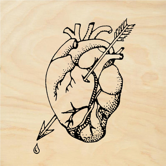 StampaFe Bingo Heart Anatomical Heart - Rubber Stamp 1.25 x 1.5