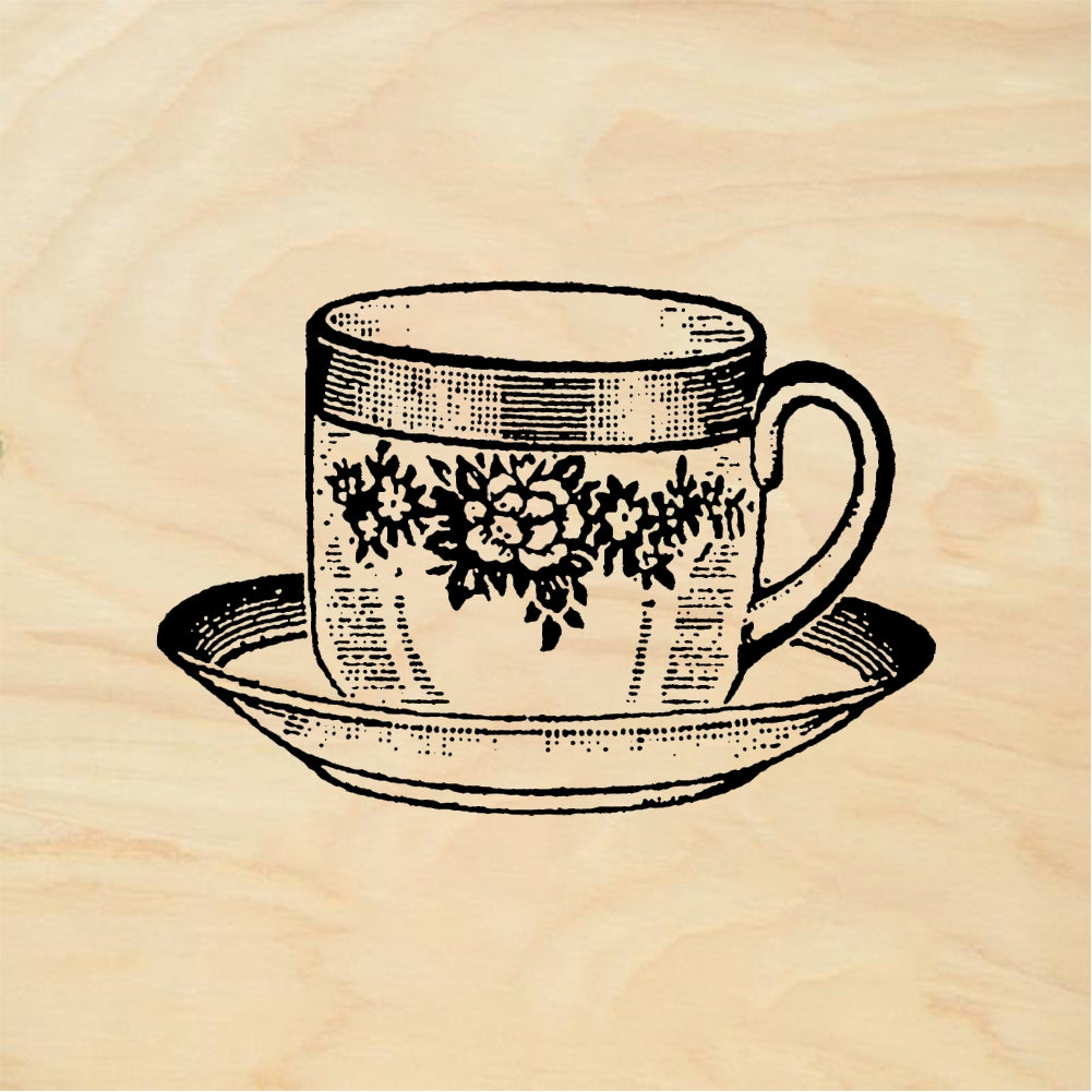 StampaFe Tea cup - Rubber Stamp 1.5 x 1.5