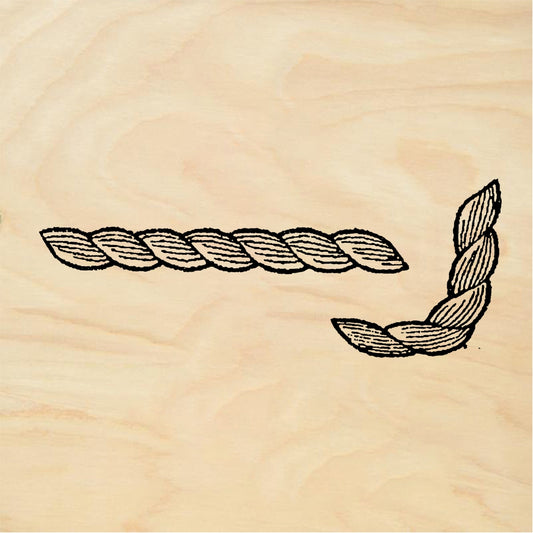 StampaFe Rope set, 2 stamps Lasso Rope Set - Rubber Stamp 1.75 x 0.5