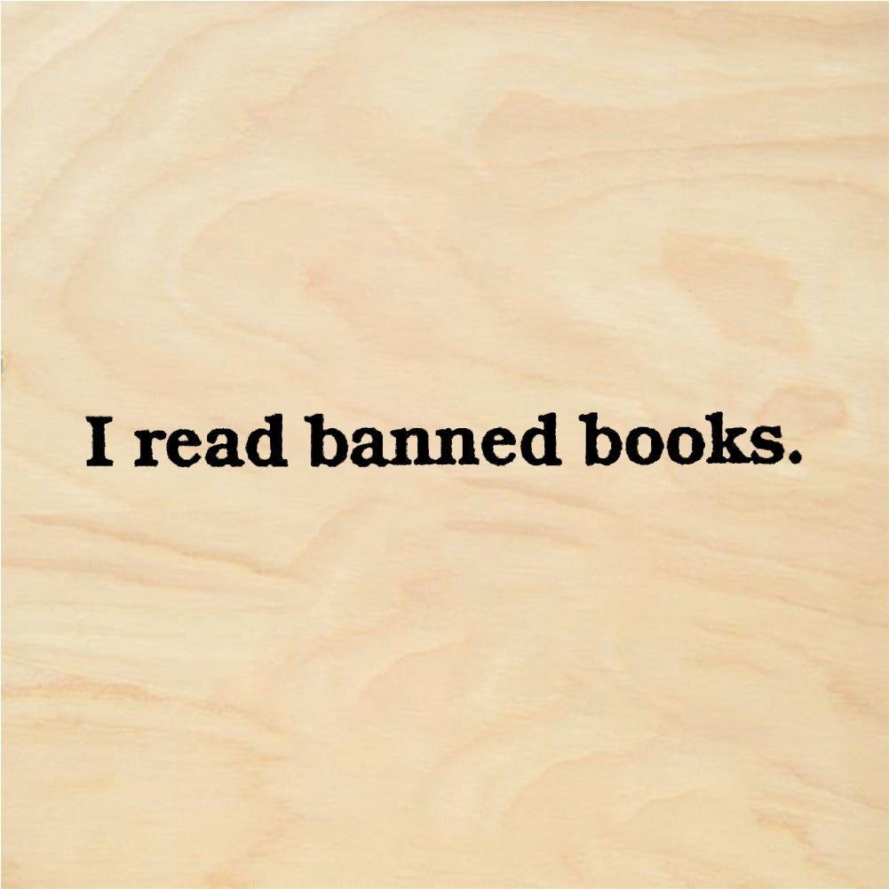 StampaFe I read banned books. Read Banned Books - Rubber Stamp 1.75 x 0.5
