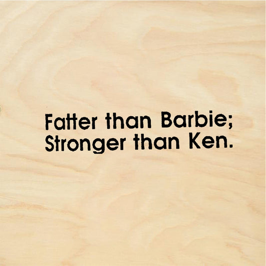 StampaFe Father than Barbie Father Barbie - Rubber Stamp 1.75 x 0.5