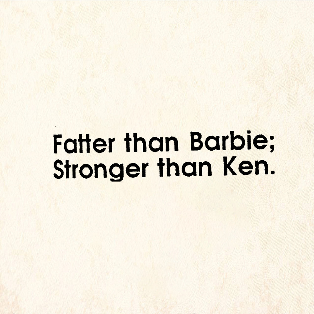 StampaFe Father than Barbie Father Barbie - Rubber Stamp 1.75 x 0.5