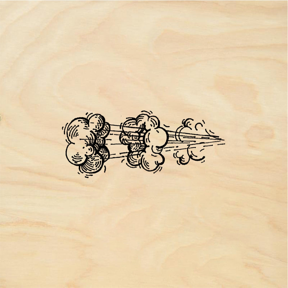 StampaFe Little zoom Car - Rubber Stamp 1.5 x 0.75