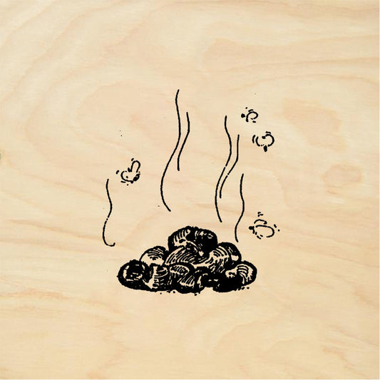 StampaFe Pile of poop with flies Poop with Flies - Rubber Stamp 1.25 x 1.25