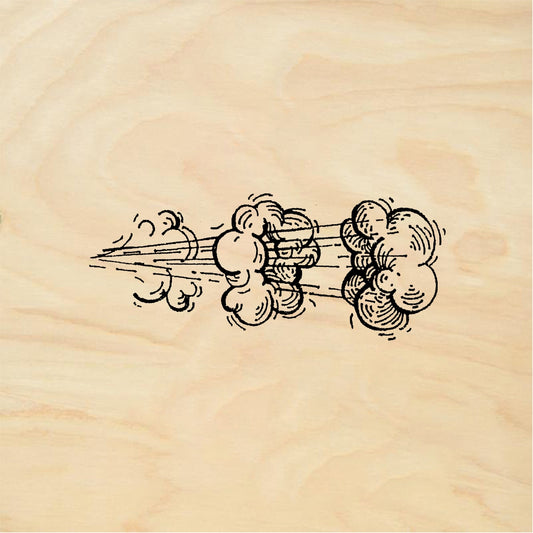 StampaFe Medium zoom Car - Rubber Stamp 1.75 x 0.75
