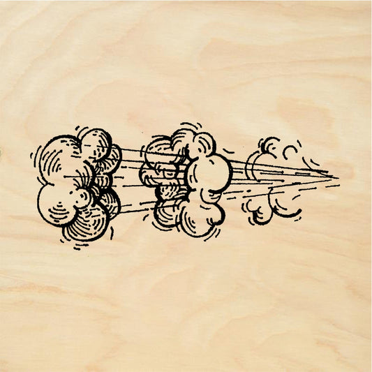 StampaFe Big zoom Car - Rubber Stamp 2.25 x 1