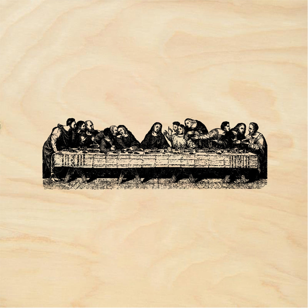 StampaFe Leo's Last Supper - Rubber Stamp 4 x 1.75