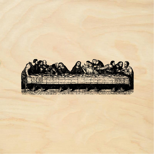 StampaFe Leo's Last Supper - Rubber Stamp 4 x 1.75