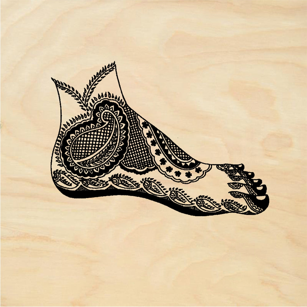 StampaFe Mehndi foot - Rubber Stamp 2 x 1.5