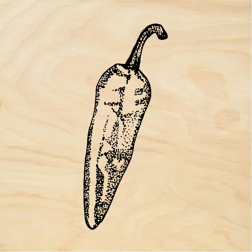 StampaFe Big chile Red Chile Pepper - Rubber Stamp 0.75 x 2