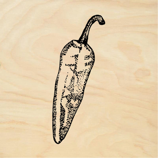 StampaFe Big chile Red Chile Pepper - Rubber Stamp 0.75 x 2
