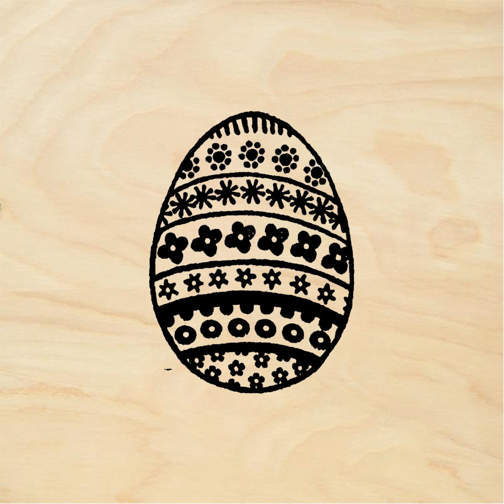 StampaFe Flowery Easter egg - Rubber Stamp 0.75 x 1.25