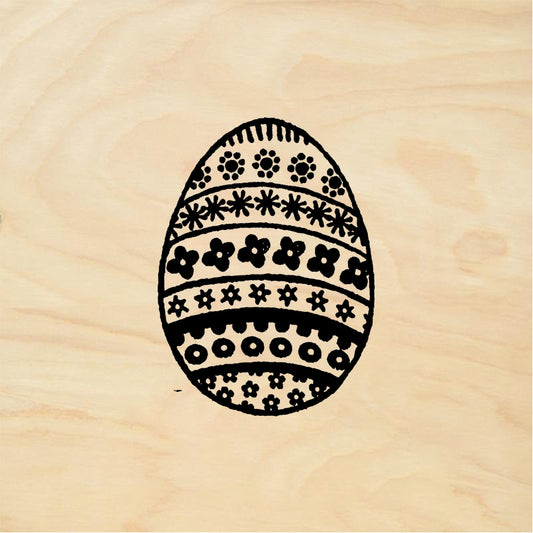 StampaFe Flowery Easter egg - Rubber Stamp 0.75 x 1.25