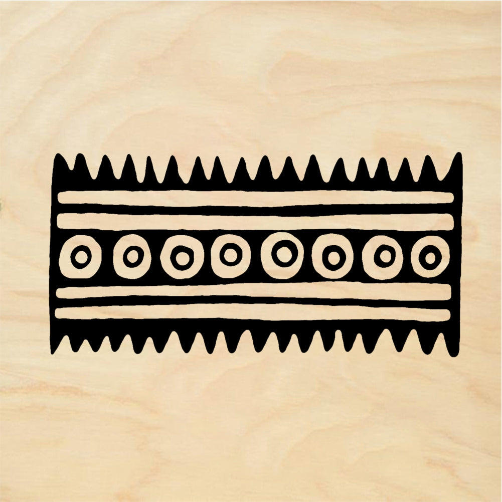 StampaFe Oaxaca Border Geometric Rubber Art Stamp
