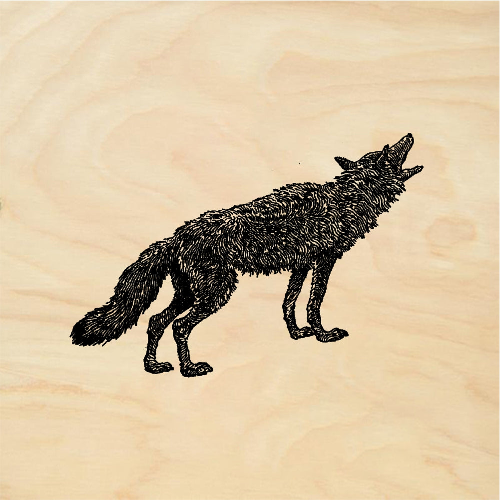StampaFe Howling Coyote - Rubber Stamp 2.25 x 2.5