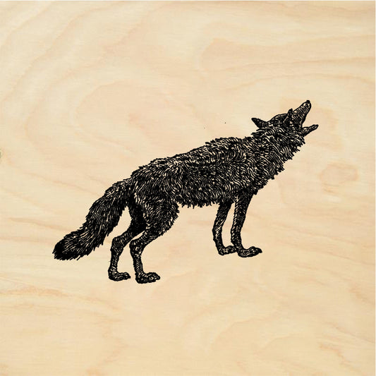 StampaFe Howling Coyote - Rubber Stamp 2.25 x 2.5