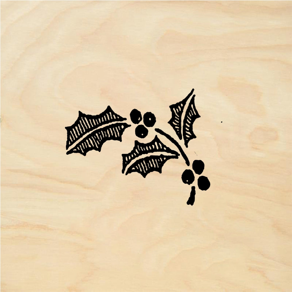 StampaFe Tiny holly Berries - Rubber Stamp 0.5 x 0.5