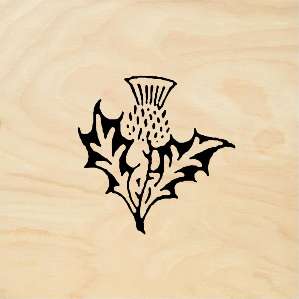 StampaFe Thistle doodad Thistle Flower - Rubber Stamp 0.75 x 0.5