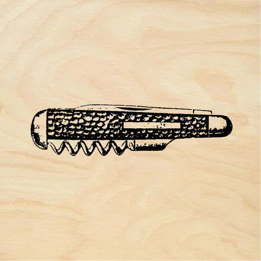 StampaFe Pocketknife with corkscrew - Rubber Stamp 1.75 x 1