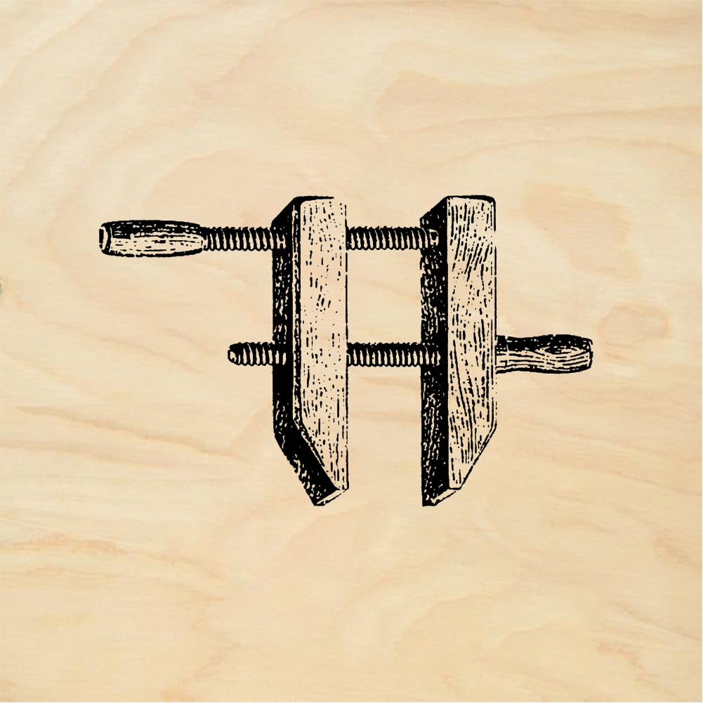 StampaFe Wooden clamp - Rubber Stamp 2 x 1.5