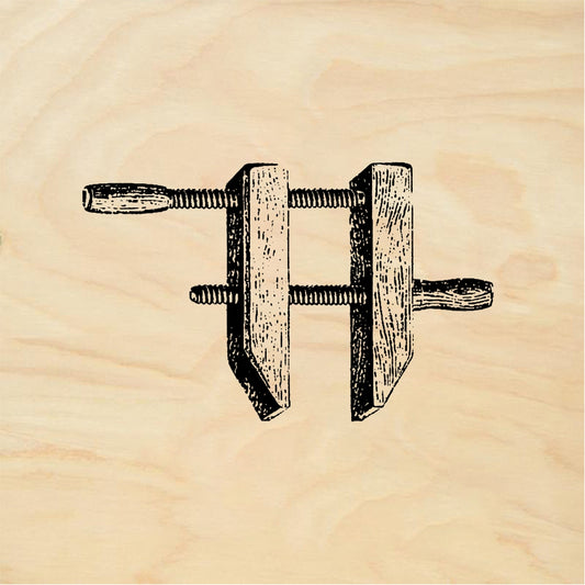 StampaFe Wooden clamp - Rubber Stamp 2 x 1.5