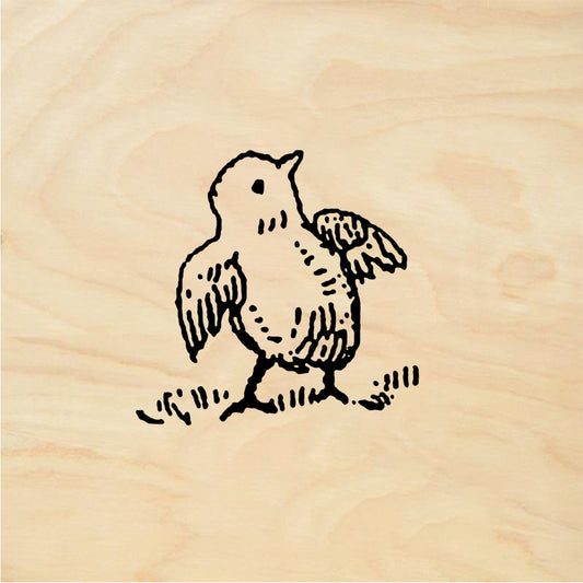 StampaFe Chick, wings out Chick Wings Out - Rubber Stamp 0.75 x 0.5