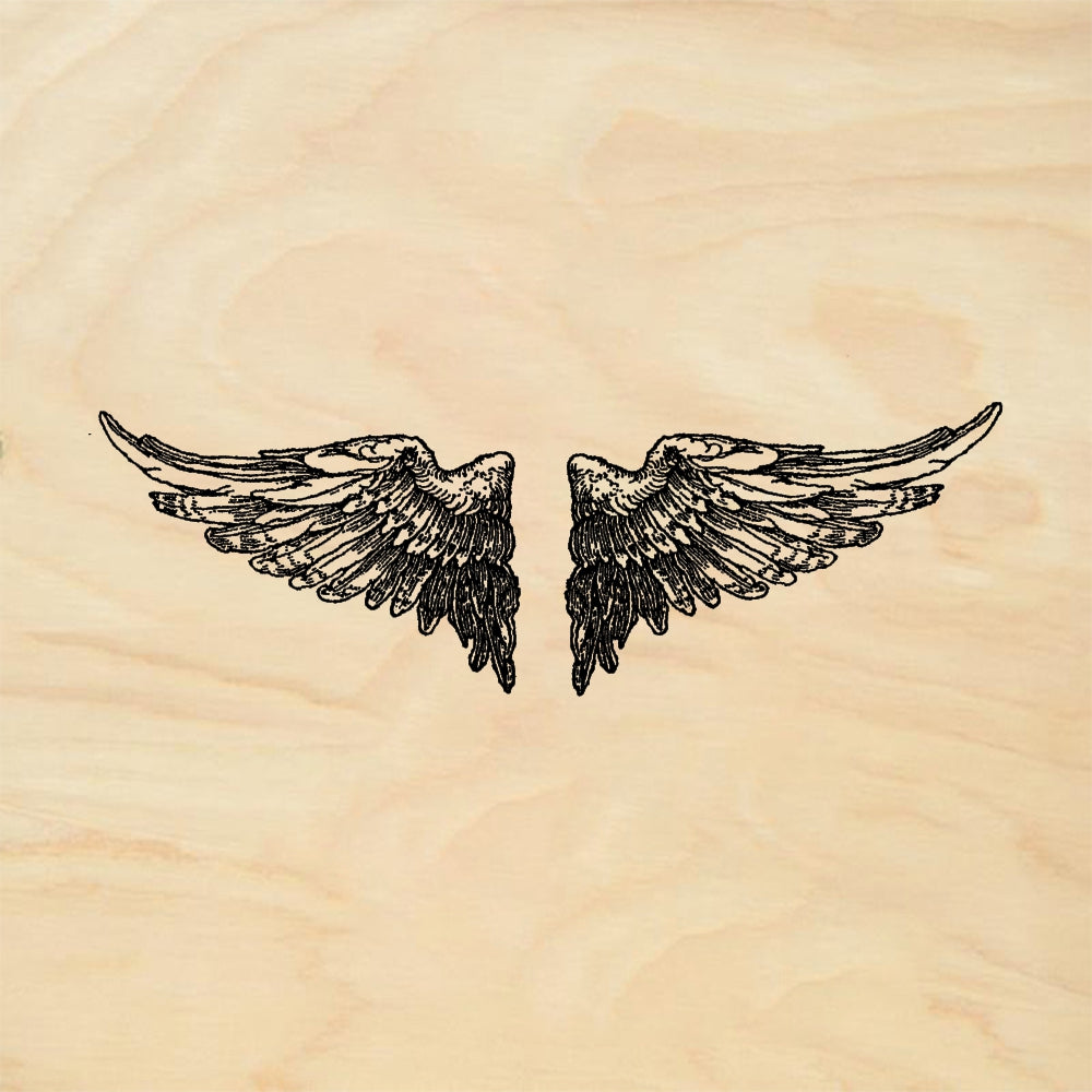 StampaFe Wing set, large. - Rubber Stamp 2.5 x 1