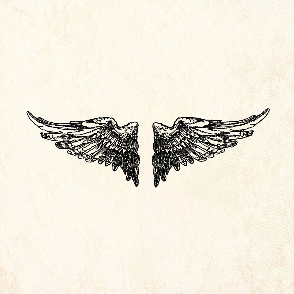 StampaFe Wing set, large. - Rubber Stamp 2.5 x 1