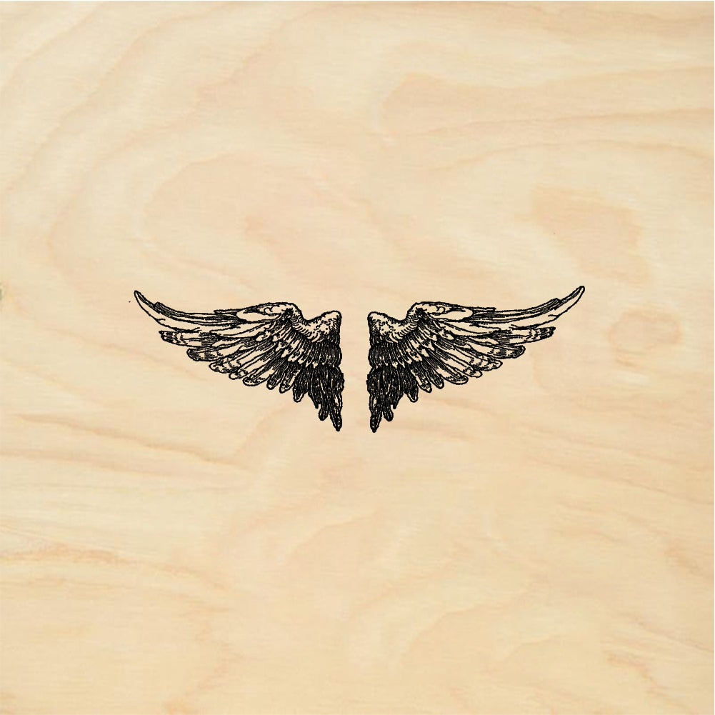 StampaFe Wing set, small. - Rubber Stamp 1.5 x 0.75