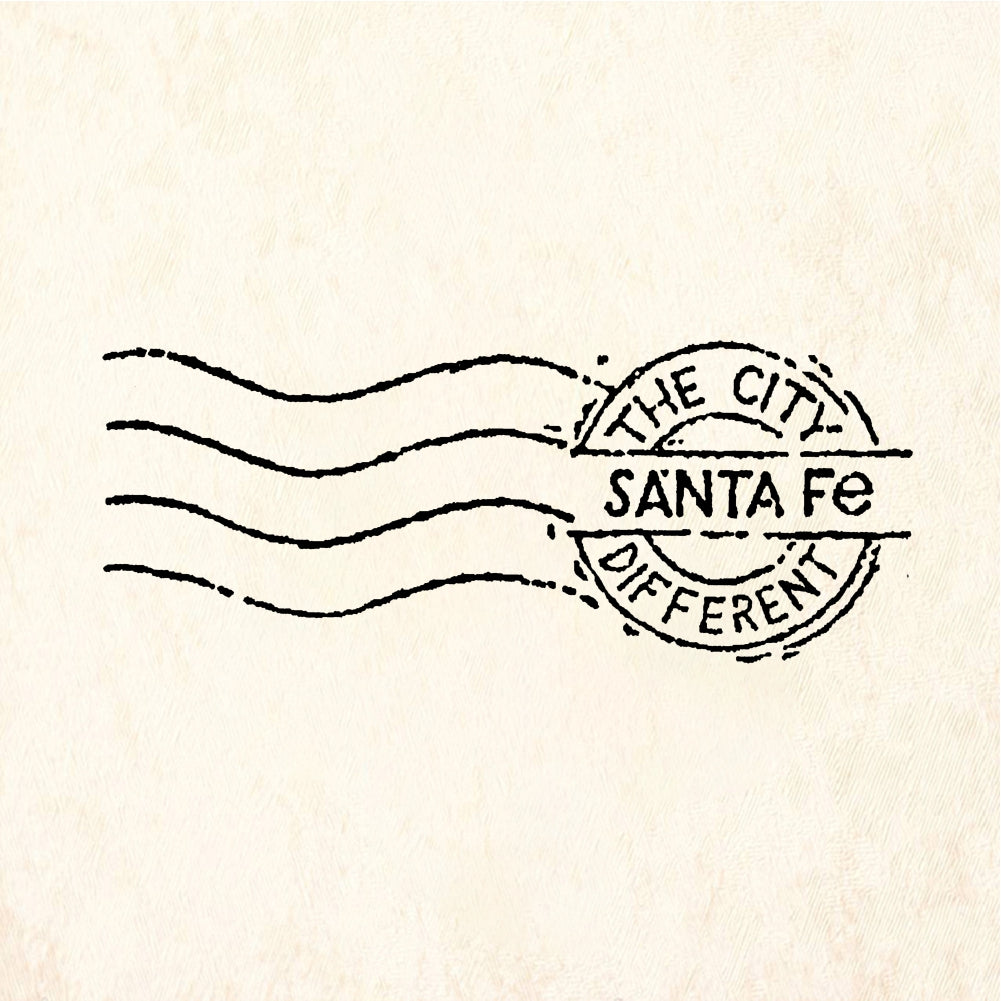 StampaFe The City Different, Santa Fe Large Postmark Rubber Art Stamp