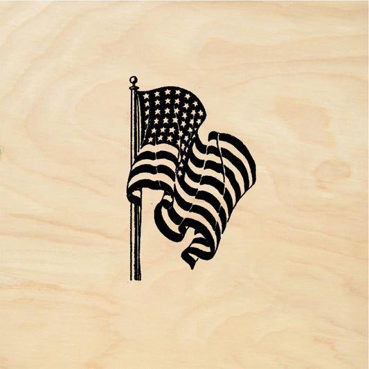 StampaFe American flag - Rubber Stamp 1.75 x 1