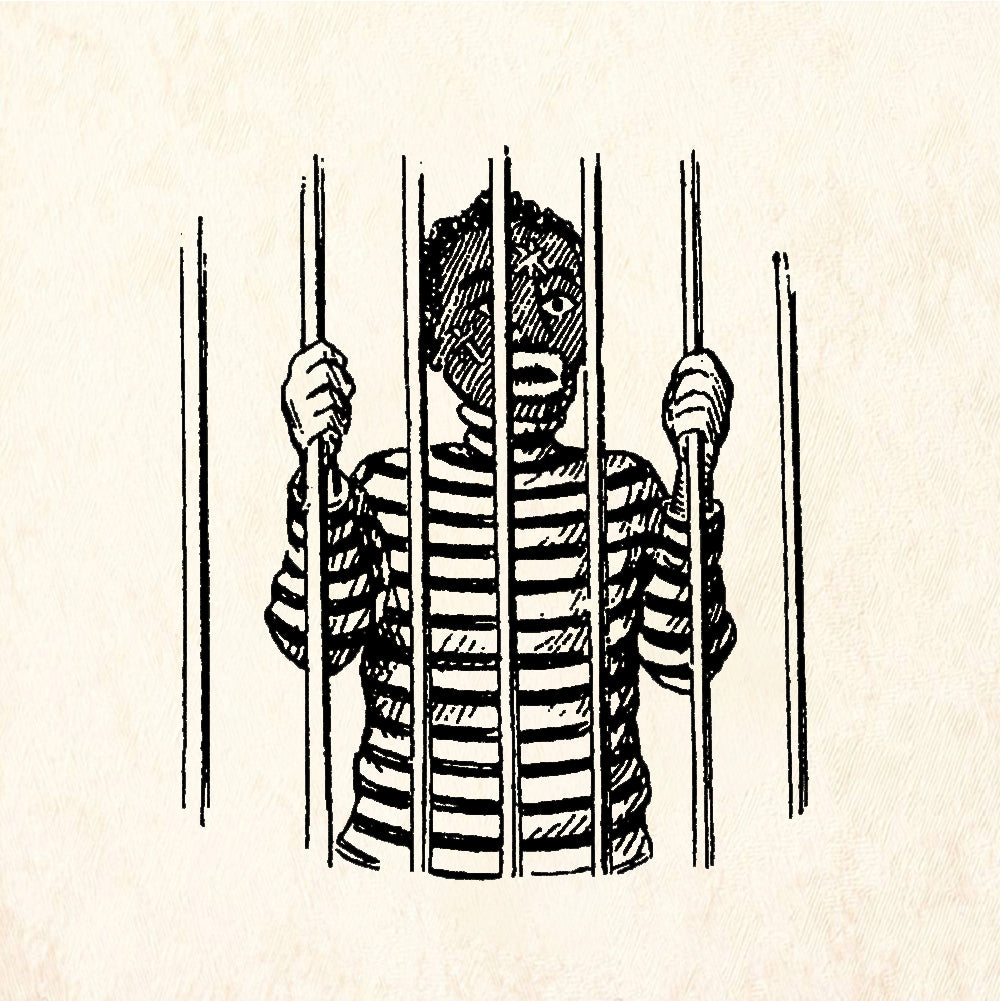 StampaFe Jailbird - Rubber Stamp 1.25 x 1.5