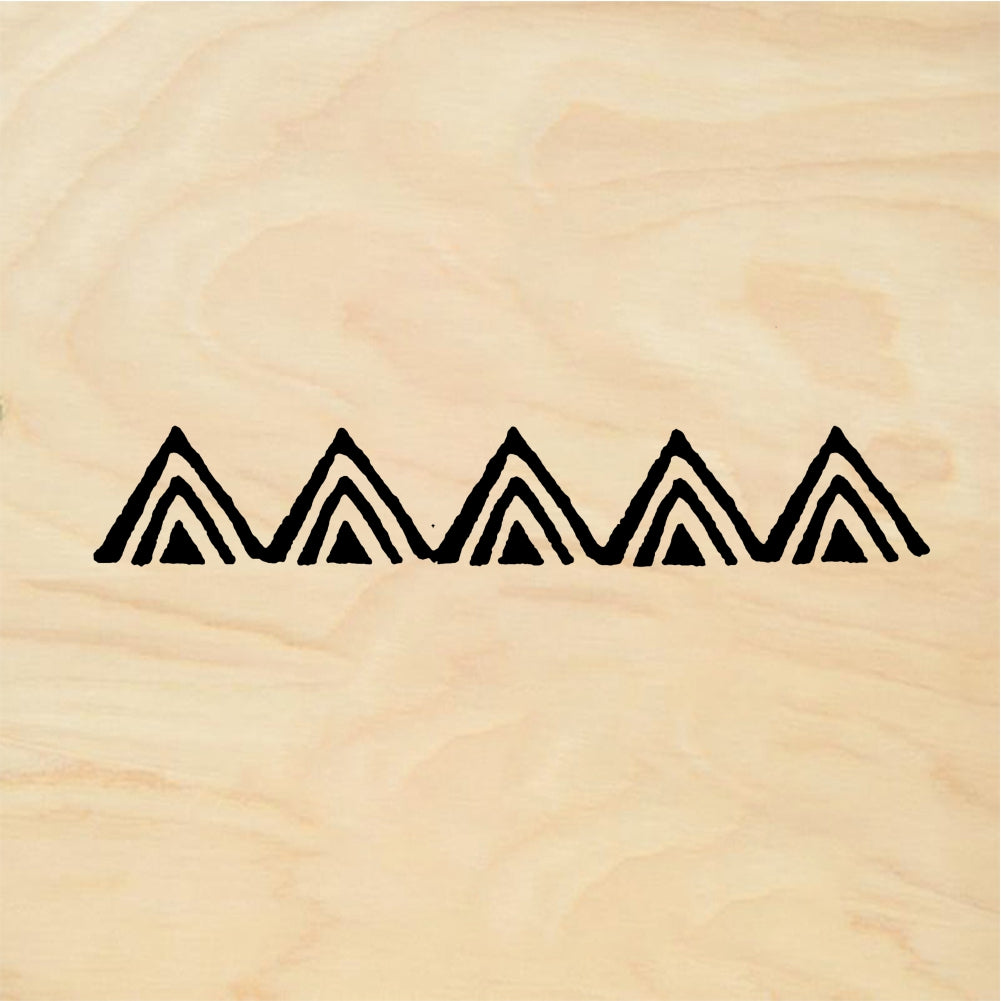 StampaFe Five vees Border - Rubber Stamp 1.75 x 0.5
