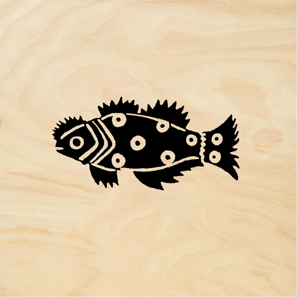 StampaFe Spotted fish - Rubber Stamp 1.5 x 1.25