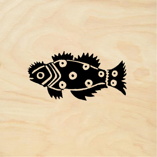 StampaFe Spotted fish - Rubber Stamp 1.5 x 1.25