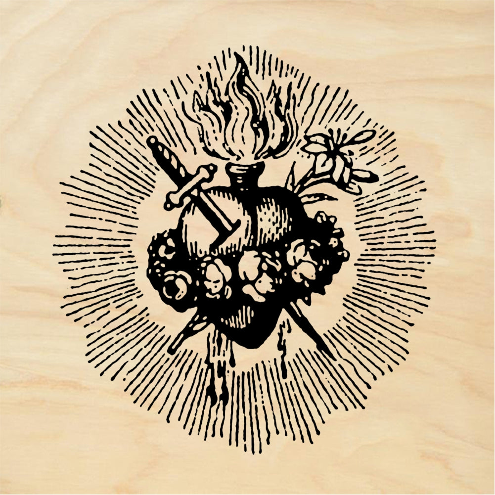 StampaFe Radiant sacred heart - Rubber Stamp 1.25 x 1.5