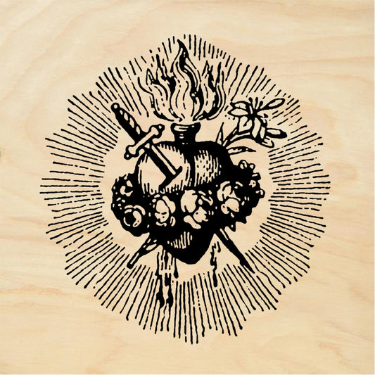 StampaFe Radiant sacred heart - Rubber Stamp 1.25 x 1.5