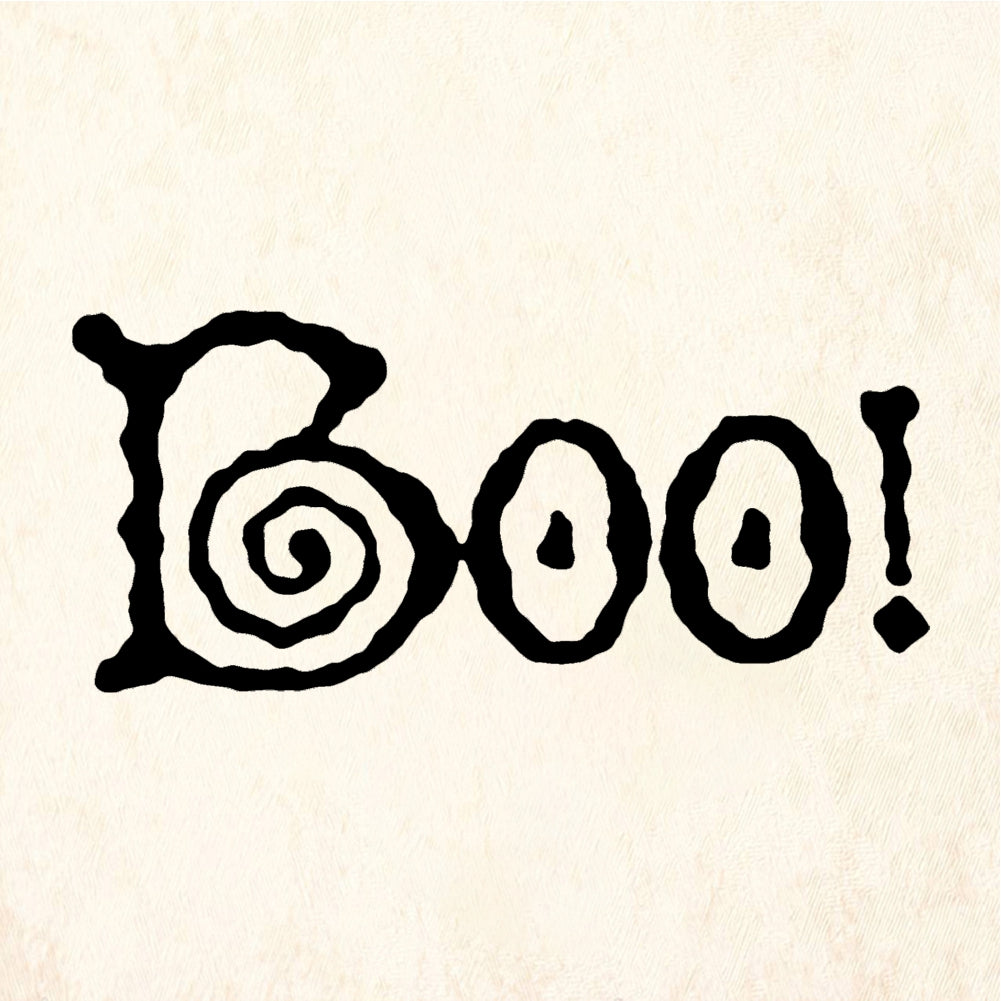 StampaFe BOO! Scary Boo - Rubber Stamp 1.25 x 0.5