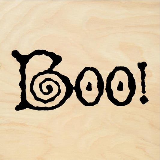 StampaFe BOO! Scary Boo - Rubber Stamp 1.25 x 0.5
