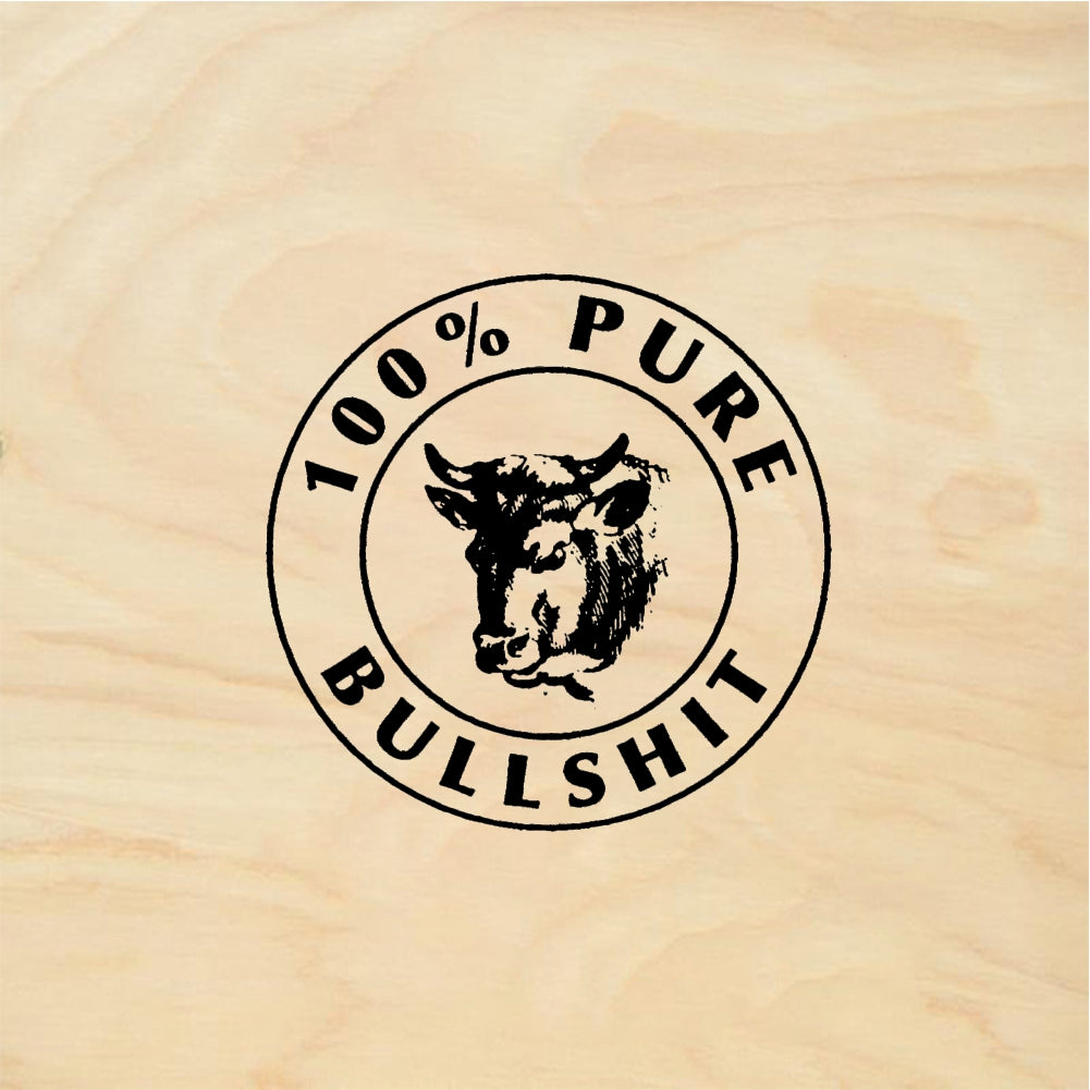 StampaFe 100% PURE BULLSHIT - Rubber Stamp 1.5 x 1.25