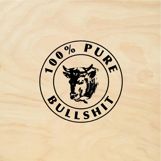 StampaFe 100% PURE BULLSHIT - Rubber Stamp 1.5 x 1.25